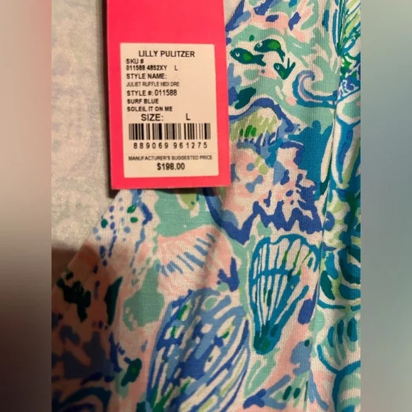 lilly pulitzer juliet ruffle midi dress Lilly Pulitzer NWT Size Large Juliet Ruffle Midi Dress $175